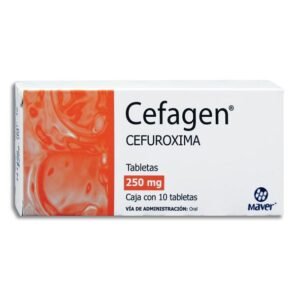 Cefagen Cefuroxima 250mg 10 Tabletas Maver