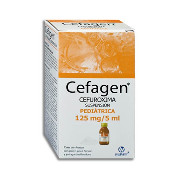 Cefagen Cefuroxima Suspensión Pediátrica 125mg/5ml 50ml Maver