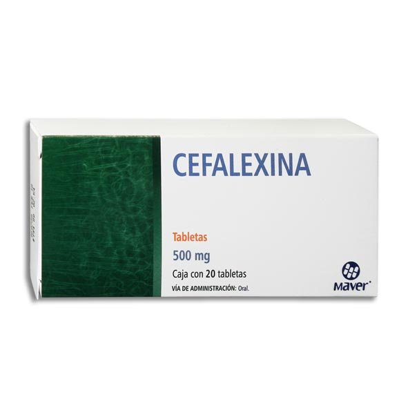 Cefalexina 500mg 20 Tabletas Maver