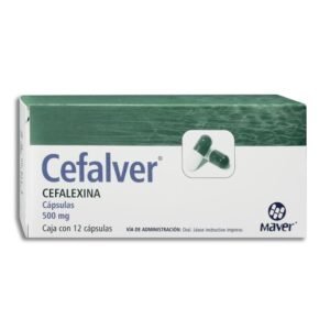 Cefalver Cefalexina 500mg 12 Cápsulas Maver