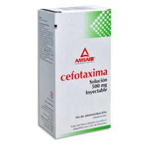 Cefotaxima Solución Inyectable 500mg 2ml 1 Ampolleta Amsa Laboratorios