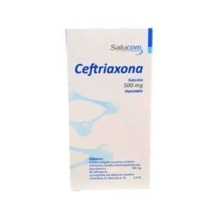 Ceftriaxona 500mg 1 Ampolleta Diluyente 3.5ml Intramuscular Salucom
