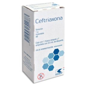 Ceftriaxona Solución 1.0g Inyectable IM 3.5ml Salucom