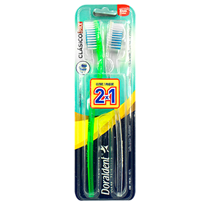 Cepillo Dientes Clásico 2x1 1 Blister 2 Pzas Doraldent