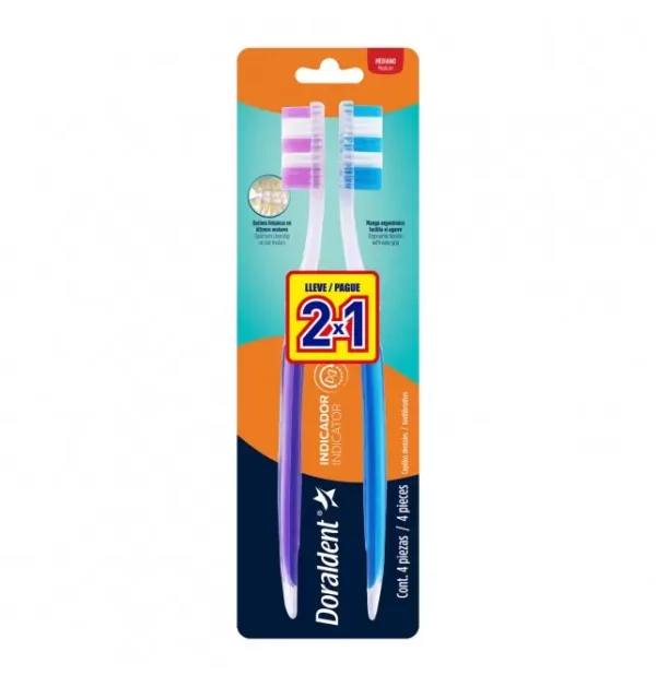 Cepillo Dientes Indicador 2x1 1 Blister 2 Piezas Doraldent