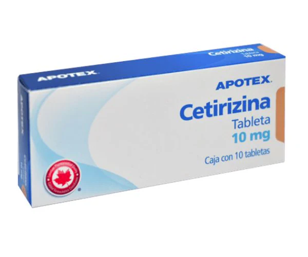 Cetirizina 10mg 10 Tabletas Apotex