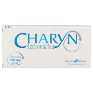 Charyn Azitromicina 500mg 4 Tabletas Wermar Pharmaceuticals