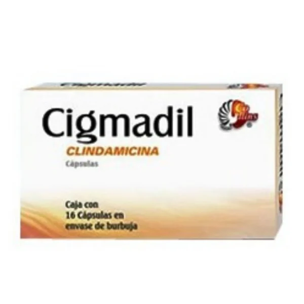 Cigmadil Clindamicina 300mg 16 Cápsulas