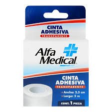 Cinta Adhesiva Transparente 2.5cm x 5m Alfa Medical