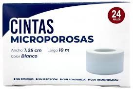 Cinta Microporosa Color Blanco 1 Pieza Ancho 1.25 cm Largo 10 m
