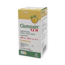 Clamoxín Pediátrico 12H Amoxicilina Ácido Clavulánico Suspensión 200mg/28.5mg/5ml 40ml Maver