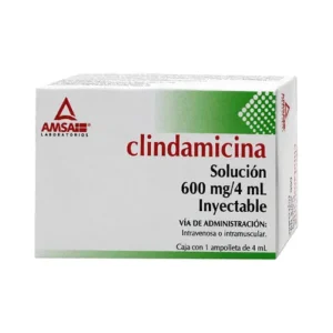 Clindamicina 600mg/4ml Solucion Inyectable 1 Ampolleta Amsa Laboratorios
