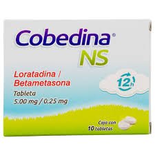Cobedina NS Loratadina Betametasona 5.00mg/0.25mg 10 Tabletas Collins