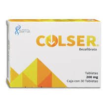Colser Bezafibrato 200mg 30 Tabletas Laboratorios Serral