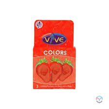 Condones Fresa 3 Piezas Vive