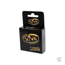 Condones Lisos Vive Gold Edition 3 Piezas