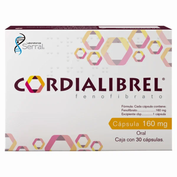 Cordialibrel Fenofibrato 160mg 30 Cápsulas Laboratorios Serral