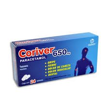 Coriver Paracetamol 650mg 24 Tabletas Maver