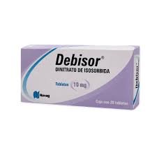 Debisor Dinitrato Isosorbida 10mg 20 Tabletas Novag