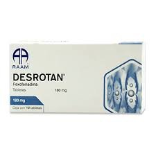 Desrotan Fexofenadina 180mg 10 Tabletas Raam