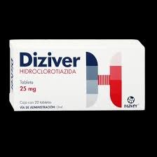 Diziver Hidroclorotiazida 25mg 20 Tabletas Maver