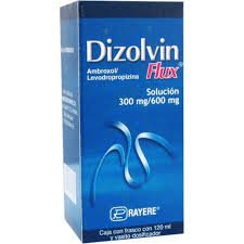 Dizolvin Flux Ambroxol Levodropropizina Solución 300mg/600mg 120ml Rayere