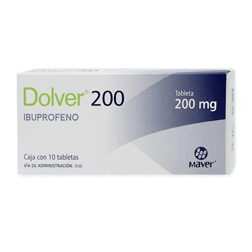 Dolver 200mg Ibuprofeno 10 Tabletas Maver