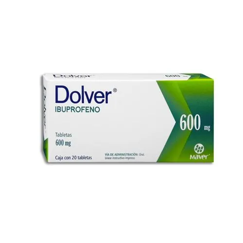 Dolver Ibuprofeno 600mg 20 Tabletas Maver