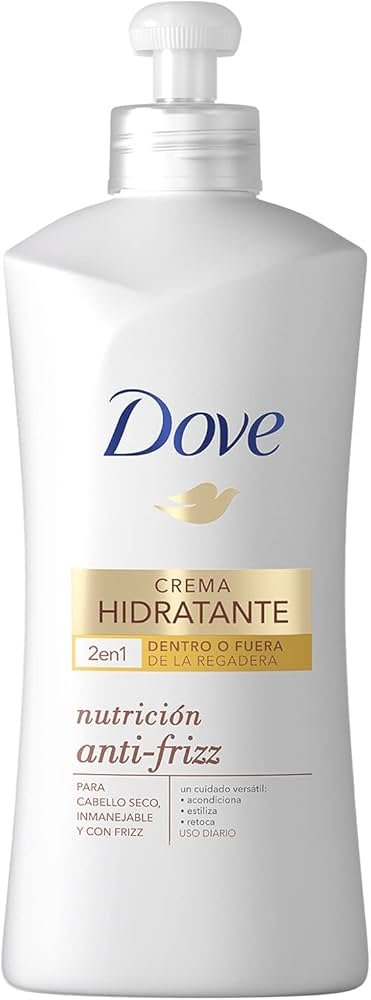 Dove Crema Hidratante Regadera Nutrición Anti Frizz Cabello Seco Inmanejable Frizz 300ml Unilever Dove Crema Hidratante 2/1 Dentro/Fuera Regadera Nutrición Anti Frizz Cabello Seco Inmanejable Frizz 300ml Unilever