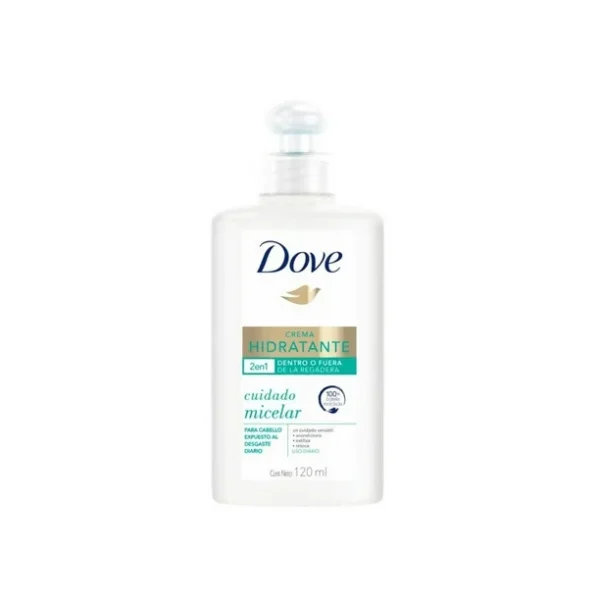 Dove Crema Hidratante a Regadera Cuidado Micelar Cabello Expuesto Desgaste 120ml Unilever Dove Crema Hidratante 2/1 Dentro/Fuera Regadera Cuidado Micelar Cabello Expuesto Desgaste 120ml Unilever