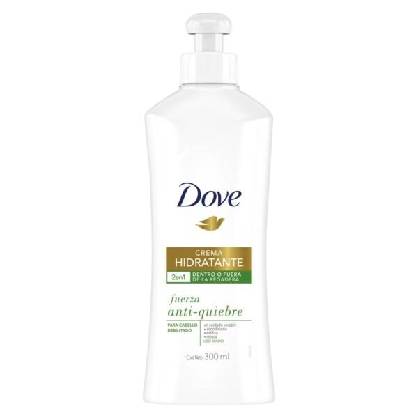 Version 1.0.0 Dove Crema Hidratante 2/1 Dentro/Fuera Regadera Fuerza Antiquiebre Cabello Debilitado 300ml Unilever