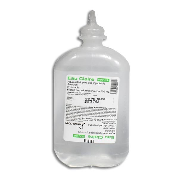 Eau Claire Agua Inyectable 500ml Neolpharma