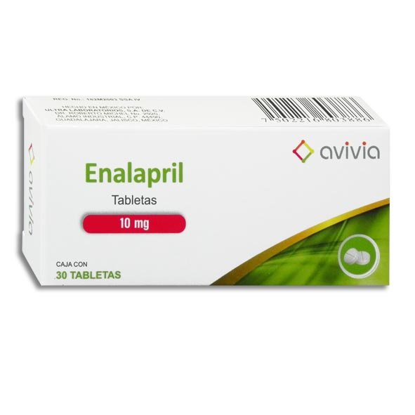 Enalapril 10mg 30 Tabletas Avivia Pharma
