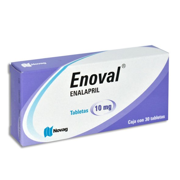 Enoval Enalapril 10mg 30 Tabletas Novag