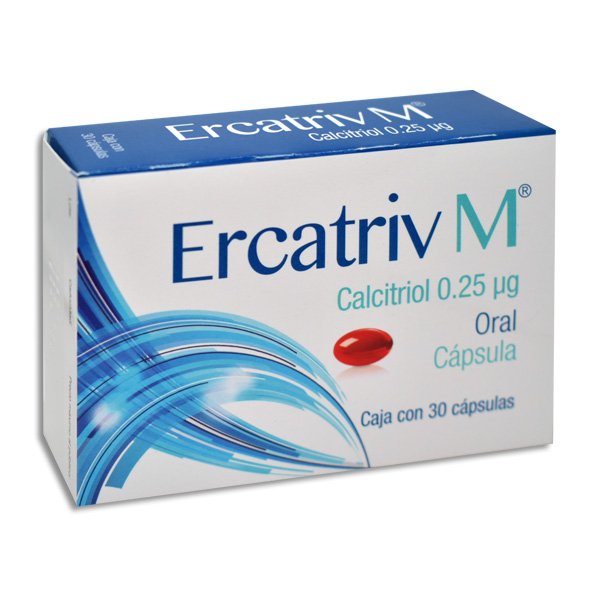 Ercatriv M Calcitriol 0.25ug Oral 30 Cápsulas Progela