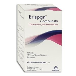 Erispan Compuesto Loratadina Betametasona Solución 60ml Maver Erispan Compuesto Loratadina Betametasona 100mg/5mg/100ml Solución 60ml Maver