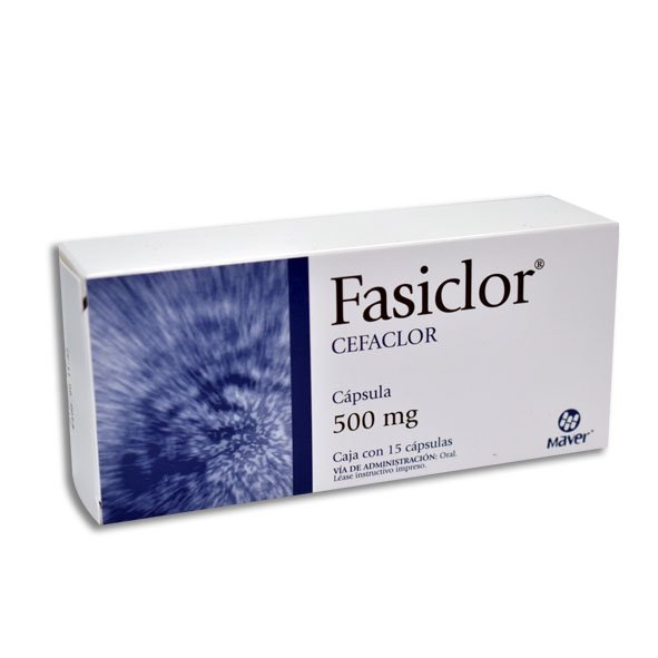 Fasiclor Cefaclor 500mg 15 Cápsulas Maver