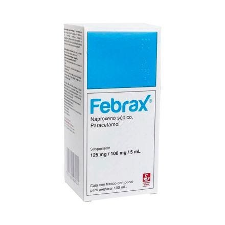 Febrax Naproxeno Sódico Paracetamol Suspensión 100ml Siegfried Rhein Febrax Naproxeno Sódico Paracetamol 125mg/100mg/5ml Suspensión 100ml Siegfried Rhein