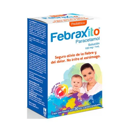 Febraxito Paracetamol Pediátrico Uva Solución 100mg 1ml 30ml Siegfried Rhein Febraxito Paracetamol Pediátrico Uva Solución 100mg / 1ml 30ml Siegfried Rhein
