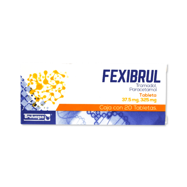 Fexibrul Tramadol Paracetamol 37.5mg/325mg 20 Tabletas Bruluagsa