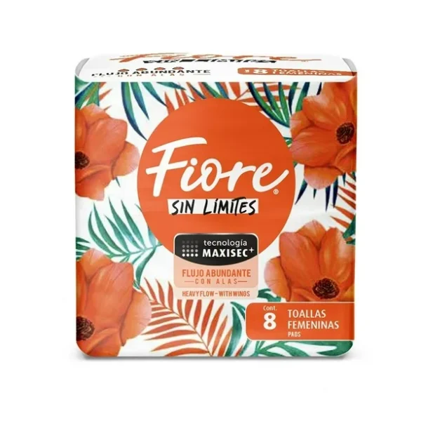 Fiore Maxisec Flujo Abundante Alas 8 Piezas