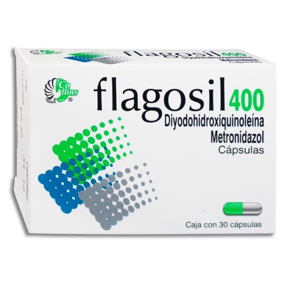 Flagosil 400 Diyodohidroquinoleína Metronidazol 30 Cápsulas Collins