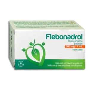 Flebonadrol Hidrocortisona 500mg/4ml Solución Inyectable 1 Frasco Ampolleta Bruluart