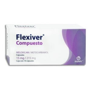 Flexiver Compuesto Meloxicam Metocarbamol 15mg/215mg 10 Cápsulas Maver