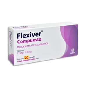 Flexiver Compuesto Meloxicam Metocarbamol 15mg/215mg 20 Cápsulas Maver