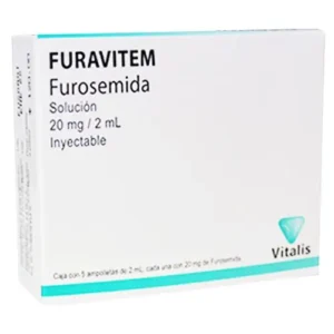 Furavitem Furosemida 20mg/2ml Solucion Inyectable 5 ampolletas 2ml