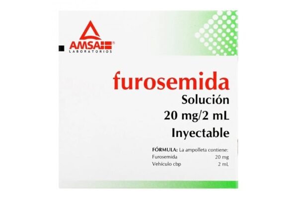 Furosemida 20mg Solución Inyectable 5 Ampolletas 2ml Amsa Laboratorios