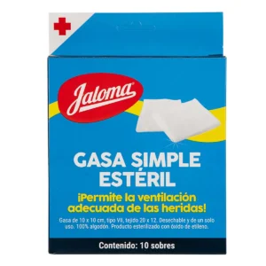 Gasa Estéril 10cm x 10cm 10 Piezas Jaloma
