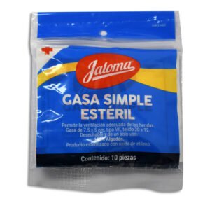 Gasa Simple Estéril 7.5cm x 5cm Jaloma