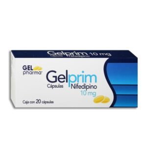 Gelprim Nifedipino 10mg 20 Cápsulas Gel Pharma